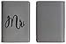Bridal Shower Wedding Gift Honeymoon Passport Wallets Travel Holder Set Mr. & Mrs. Slim Waterproof Passport Case Covers Grey and White(2 Covers)