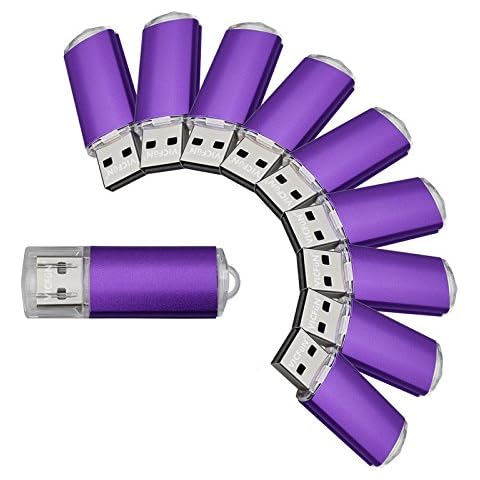 VICFUN 10pcs 8GB USB Flash Drive 8G USB 2.0 USB Drive Thumb Stick Purple Cover