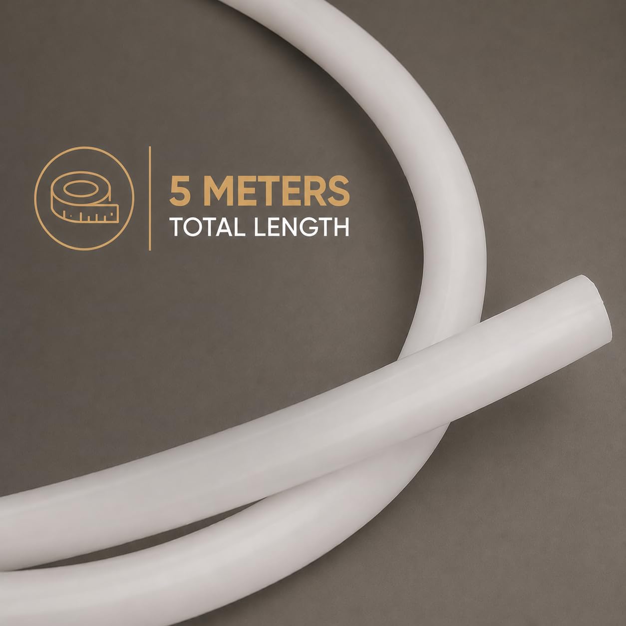 JANDEI - Profilo Flessibile in Silicone 5 Metri per Striscia LED con PCB fino a 10 mm di Larghezza. Emissione di Luce 270°, Formato Semicircolare 15 mm x 13 mm. Adatto per Esterni, Colore Bianco