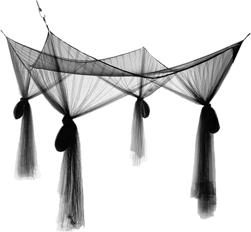 Hongzer Kit de mosquitera, 4 postes de esquina para cama con dosel mosquitero Full Queen King Size Ropa de cama, accesorios de muebles de dormitorio