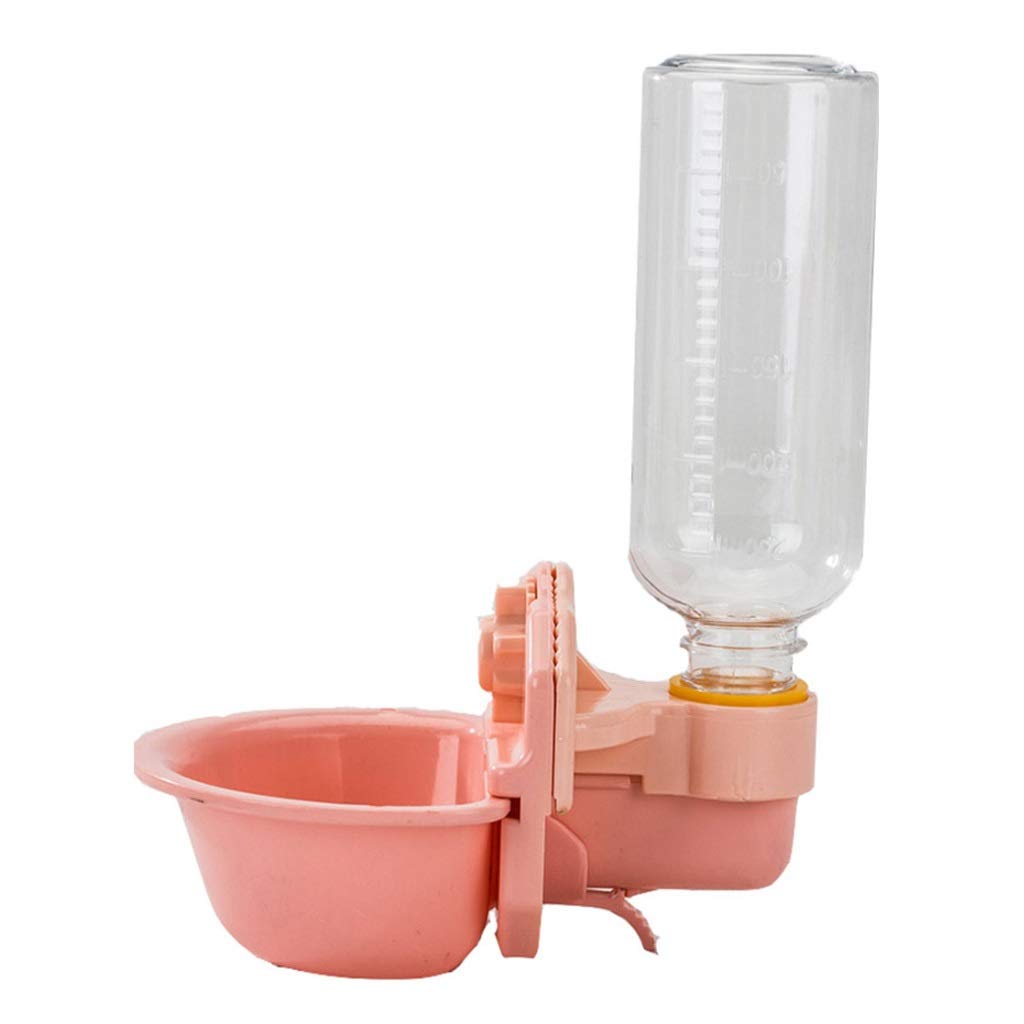 Bebedero Rosa para Mascotas, Bebedero automático para Mascotas, Hervidor de Alimentación Automático de Boca No Mojada Tipo Colgante