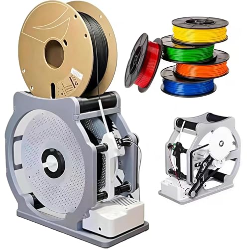 3D Filament Respooler Electric Spool Winder & Automatic Filament Rewinder - Smart Start & Stop Adjustable Tension Industrial Filament Recycler for PLA/PETG/ABS/TPU 3D Printing (Gray)