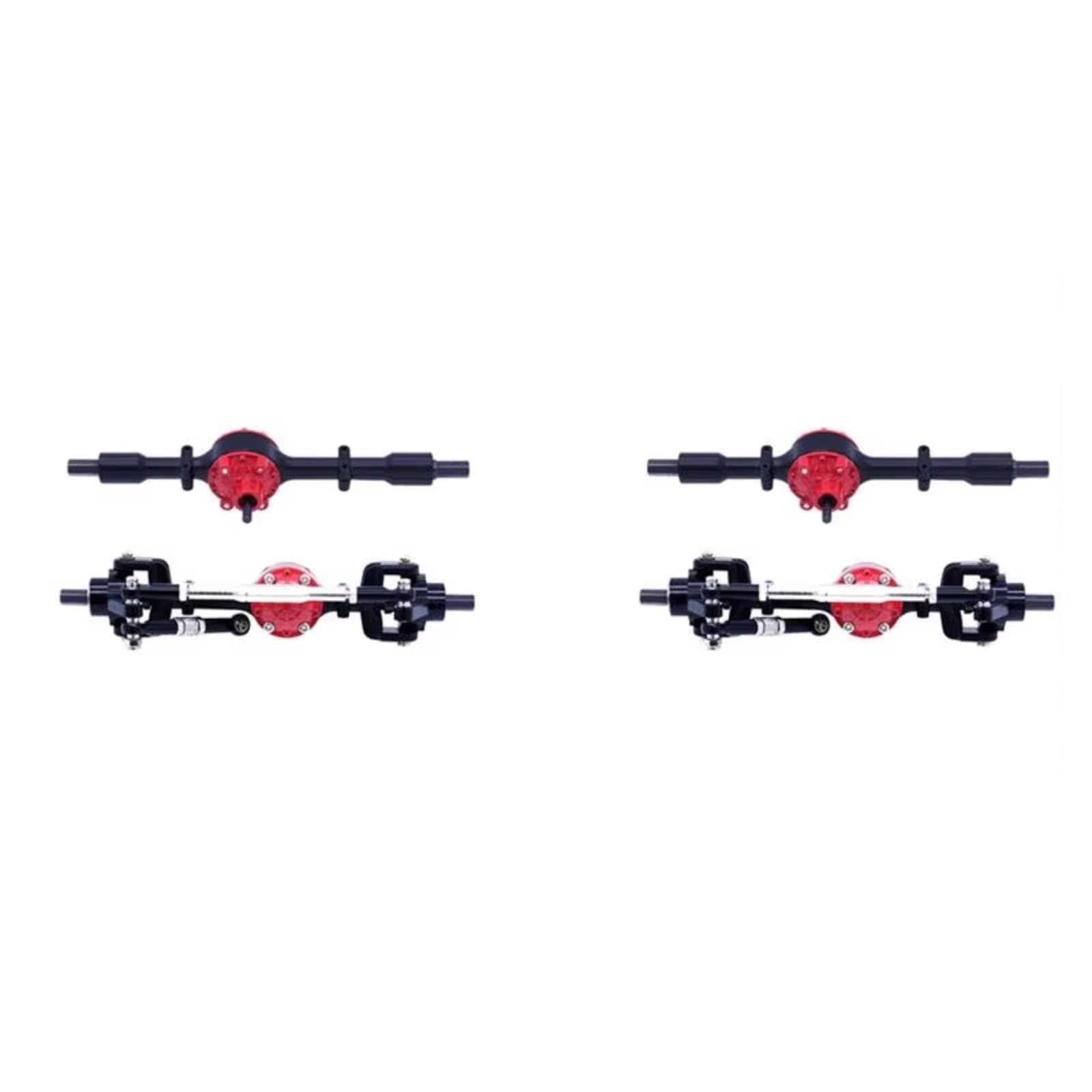 Compatibile Con WPL C14 C24 C34 C44 B14 B24 1/16 RC Cars Aggiornamenti Parti Accessori Di Ricambio 2X Assale Anteriore Posteriore In Metallo Accessori