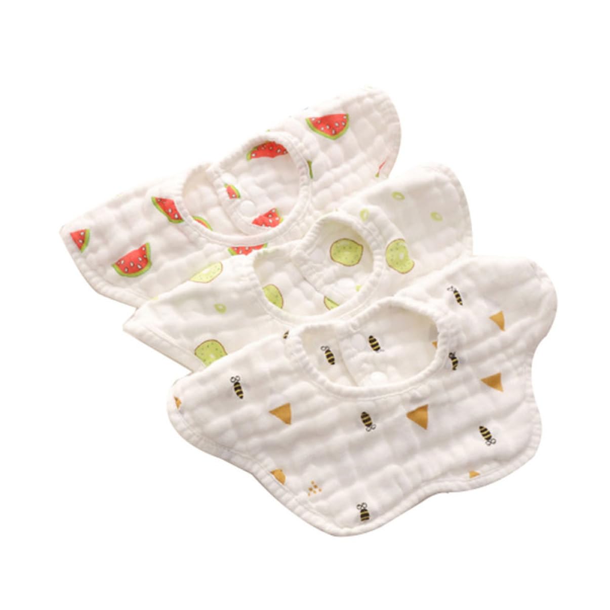 TOYANDONA Baberos 9 Piezas babero artículos cómodos para bebés pétalo suministros niño 8 capas de gasa Baberos Cómodos