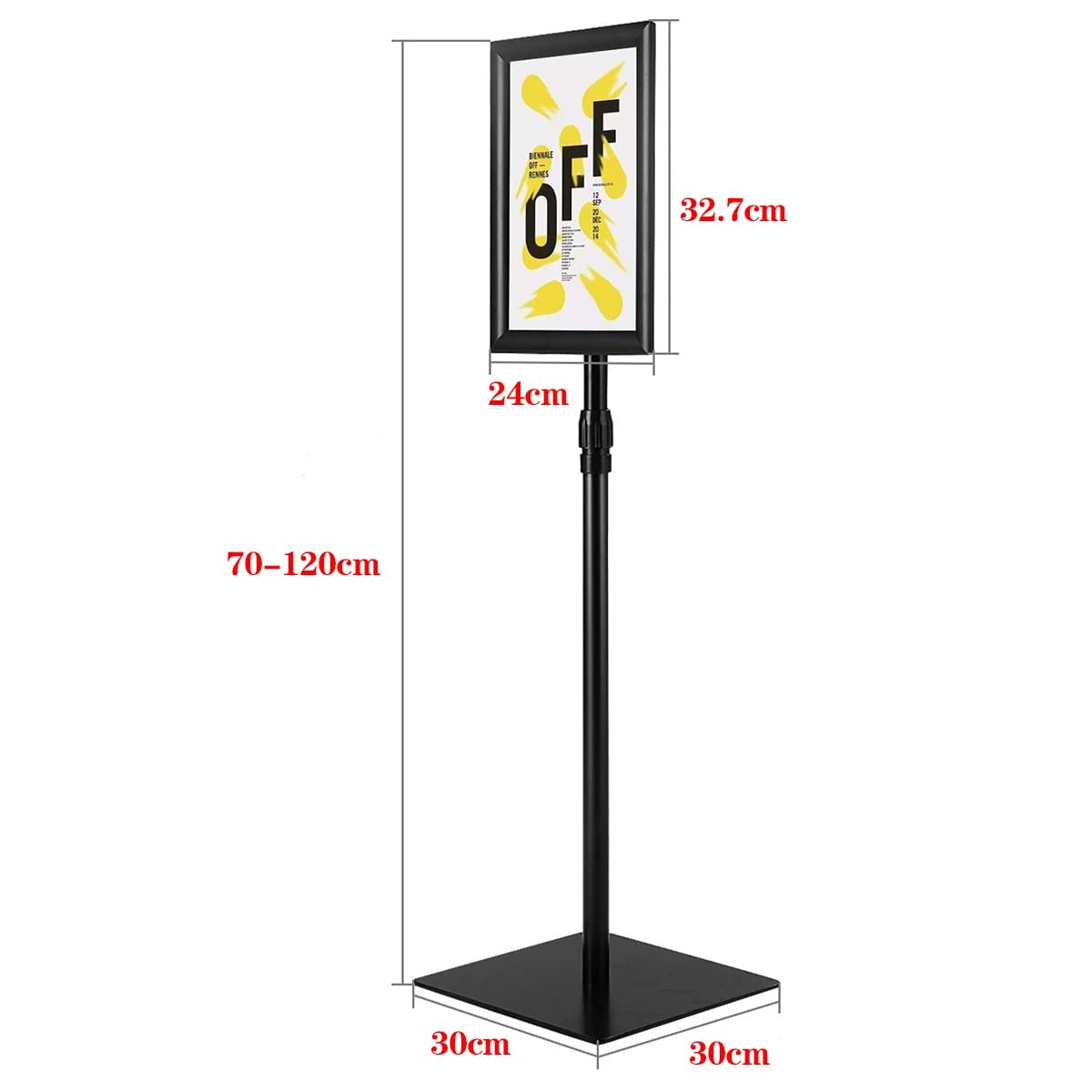 Soporte de Cartel Ajustable, Soporte de Cartel de pie de Pedestal de Servicio Pesado, Soportes de exhibición de Piso de Rack de Publicidad, Soporte de menú de Cartel de Paisaje Independiente de p