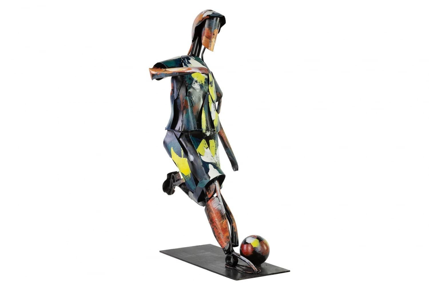 Metall Skulptur 'Der richtige Moment' 60x60x35cm handgefertigt Figur