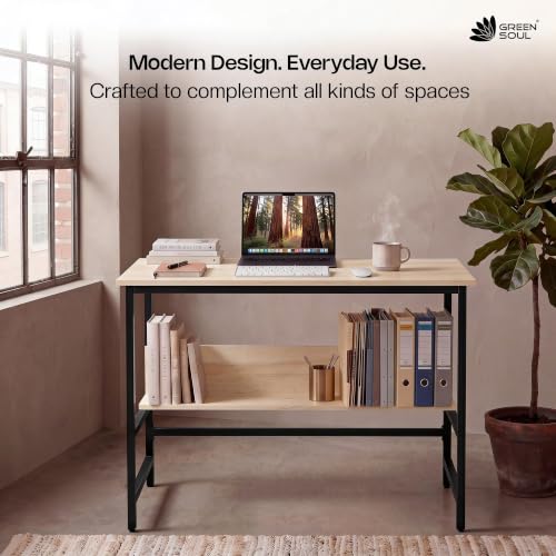 Image of Green Soul Origin Office Desk and Study Table| Computer Table for Home pc for Students and Adults|1-Year Assurance| European Light