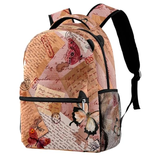 Sac à dos d'école multicolore 29.4x20x40cm à grande capacité pour ados