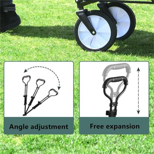 Einkaufswagen, tragbarer, zusammenklappbarer Einkaufswagen für Wohnmobil-Camping, Outdoor-Einsatz, Picknick, Garten, Herbstaktivitäten – Leichter und praktischer Allzweckwagen – Bild 5