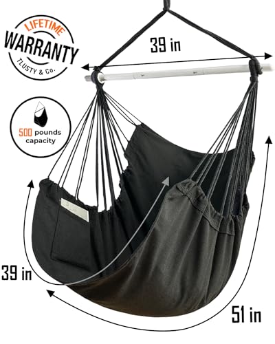 Image of Lulladle Hammock Chair Hanging Rope Swing - Hammock Chair Bedrooms - Swing Chair Indoor - Hanging Chair Outdoor - Max Weight 500 Lbs