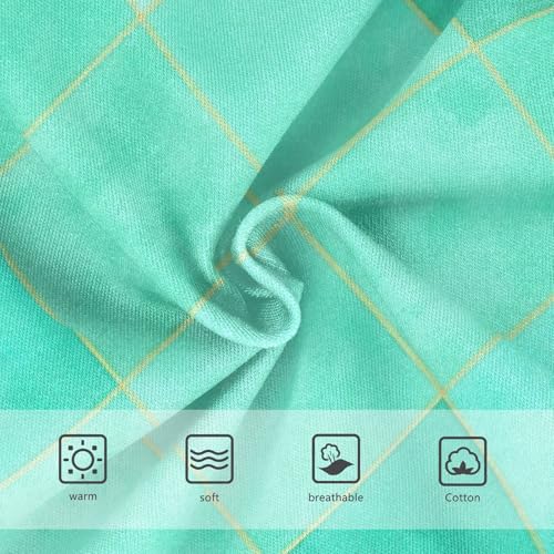 Toddler Girl Panties, Turquoise Aqua Diamond Tiles Cotton Underwear for Girls, 2T–8 Years3