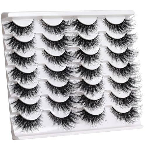Veleasha False Eyelash, 14 Pairs Cat Eye 3D Faux Mink Lashes, Fluffy Natural Vegan Lashes thumb #2