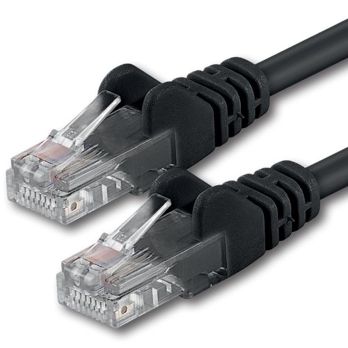 1aTTack.de 1x 2m Câble Réseau Cat6 Cat 6 - RJ45 Ethernet LAN DSL Routeur Modem - Noir