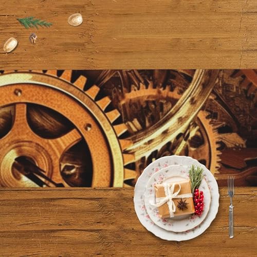 Chemin de table steampunk rustique : transformez une table banale en un buffet de fête captivant