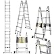 COOCHEER Teleskopleiter 5 m, Alu Leiter mit 16 Stufen, max. 150 kg