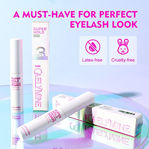 Caelymine Cluster Lash Glue, Diy Lash Extension Glue, Super Strong Hold 72 Hours For Individual Cluster Lashes&False Eyelashes, Waterproof Sensitive Glue, Latex Free 0.17Fl.oz/5Ml #TOP6
