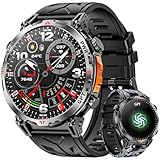 Military Smart Watch with GPS, 1.56" AMOLED Screen Smart Watch for Men, Smartwatch with GPT Voice Assistant，Compatible with Android & iOS (Bluetooth Call Answer/Dial), Multiple Sports Modes (Black)