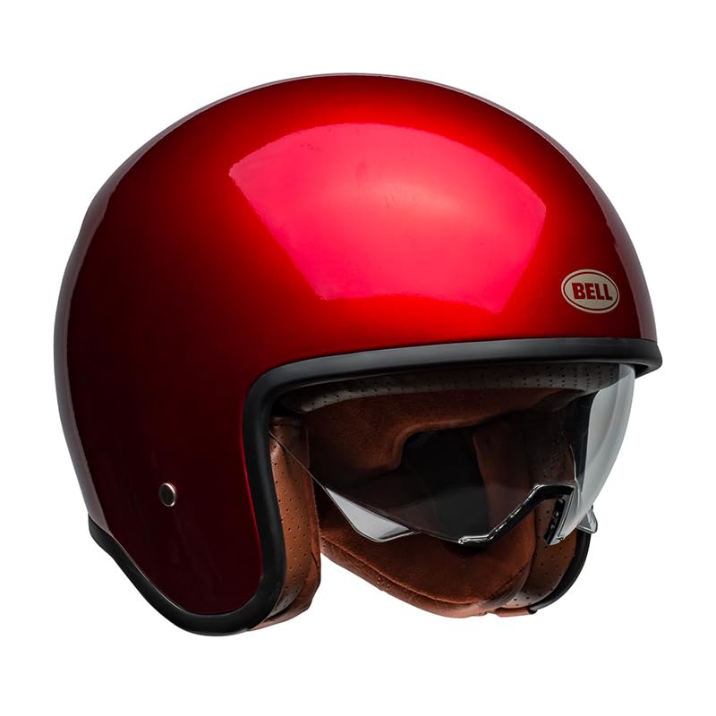 Casque BELL TX501 Candy Red XL vernis brillant haute visibilité sur route