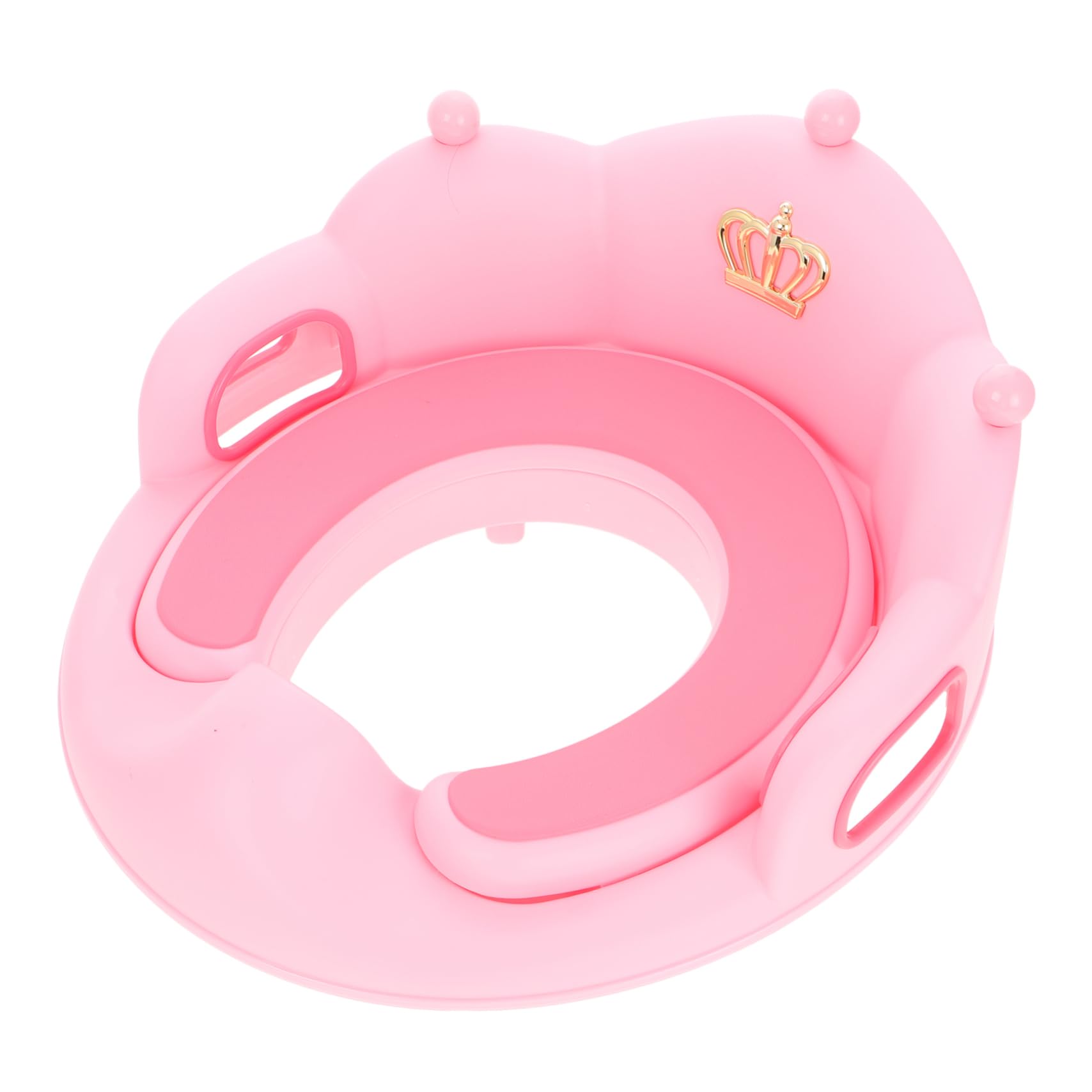 GALPADA Sedile Wc Cuscino Morbido Staccabile per Ragazzo Ragazza con Riduttore Rosa Design Antiscivolo Manico Robusto e Schienale e Facile da Pulire per Addestramento al Vasino
