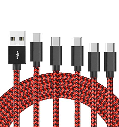 SUPWISER 5 Pack 3/3/6/610FT USB Type C Charging Cable Wire Fit for PS5 Controller, Xbox Series X/Xbox Series S Controller, PlayStation 5 DualSense Wireless Controller Charger Power Cord Replacement