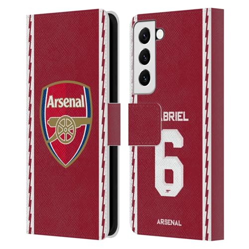 Housse en Cuir Arsenal Home Kit Gabriel Magalhães pour Smartphone Samsung S22 5G