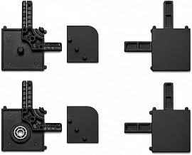 FERPASA® - Sliding Mosquito Net Bracket Kit with Bearing | Complete Set of Polyamide Corners | Smooth Glide | Universal Replacement for Mosquito Nets (Black, Narrow Profile)