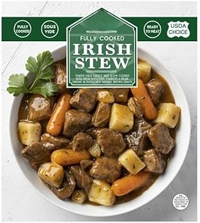 Irish Beef Stew, Fully Cooked; Ready to Heat; USDA Choice Beef; Sous Vide,. Convenient, no-measure, single-use pouches! [ 48 oz, 3 lb ]