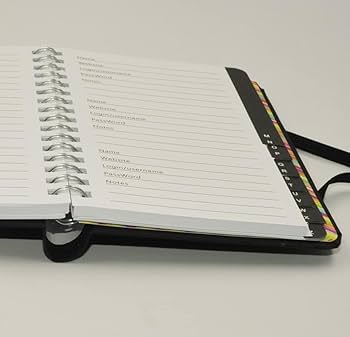 Sixstore Password Book A-Z Tab Notebook For Internet Login Information