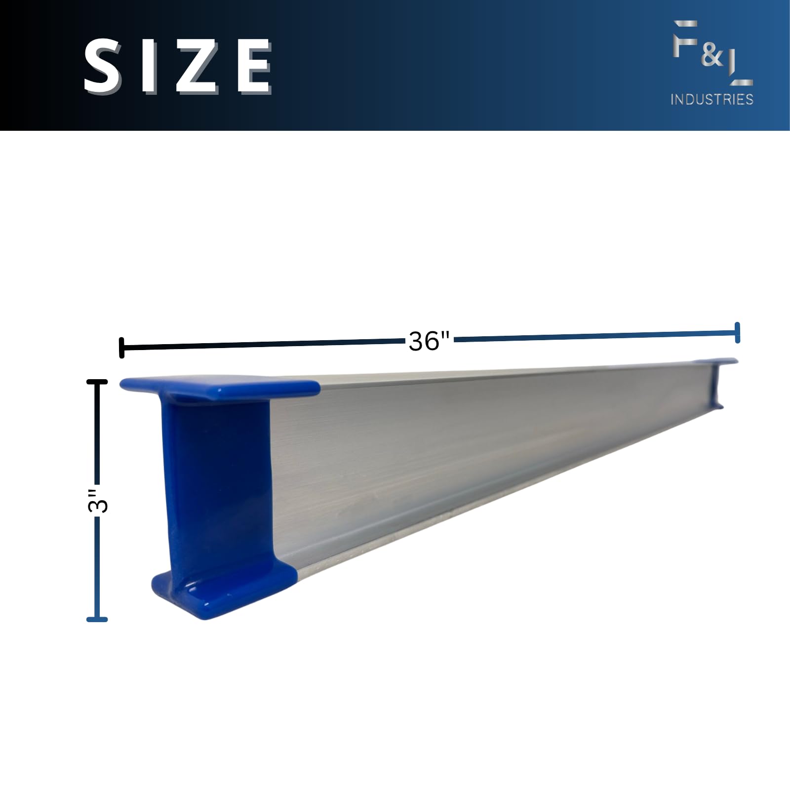 F&L I-Beam in alluminio - lega 6061, guida di supporto strutturale da 91,4 cm per gambe di supporto A/C, progettata per l'approvazione del codice edilizio (approvato dal codice edilizio Miami-dade e