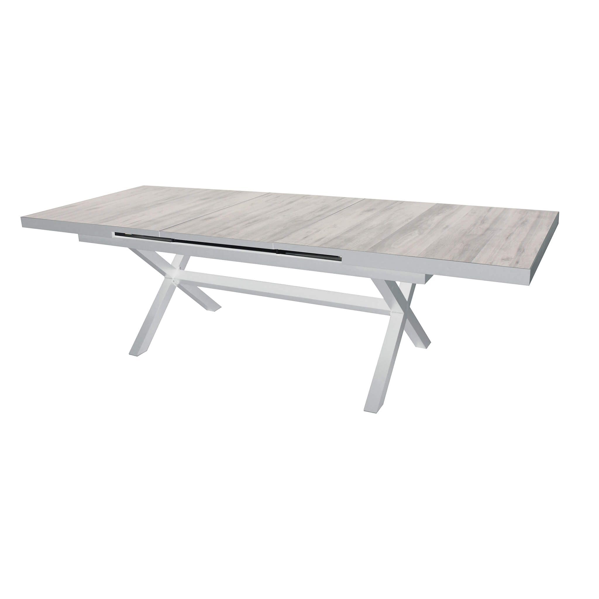milani home GRES - tavolo da giardino allungabile in alluminio e gres