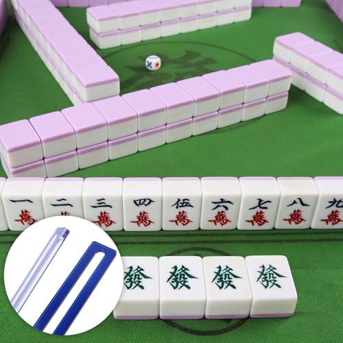 4 piezas Buscador de línea Mahjong acrílico magnificado miniatura 7