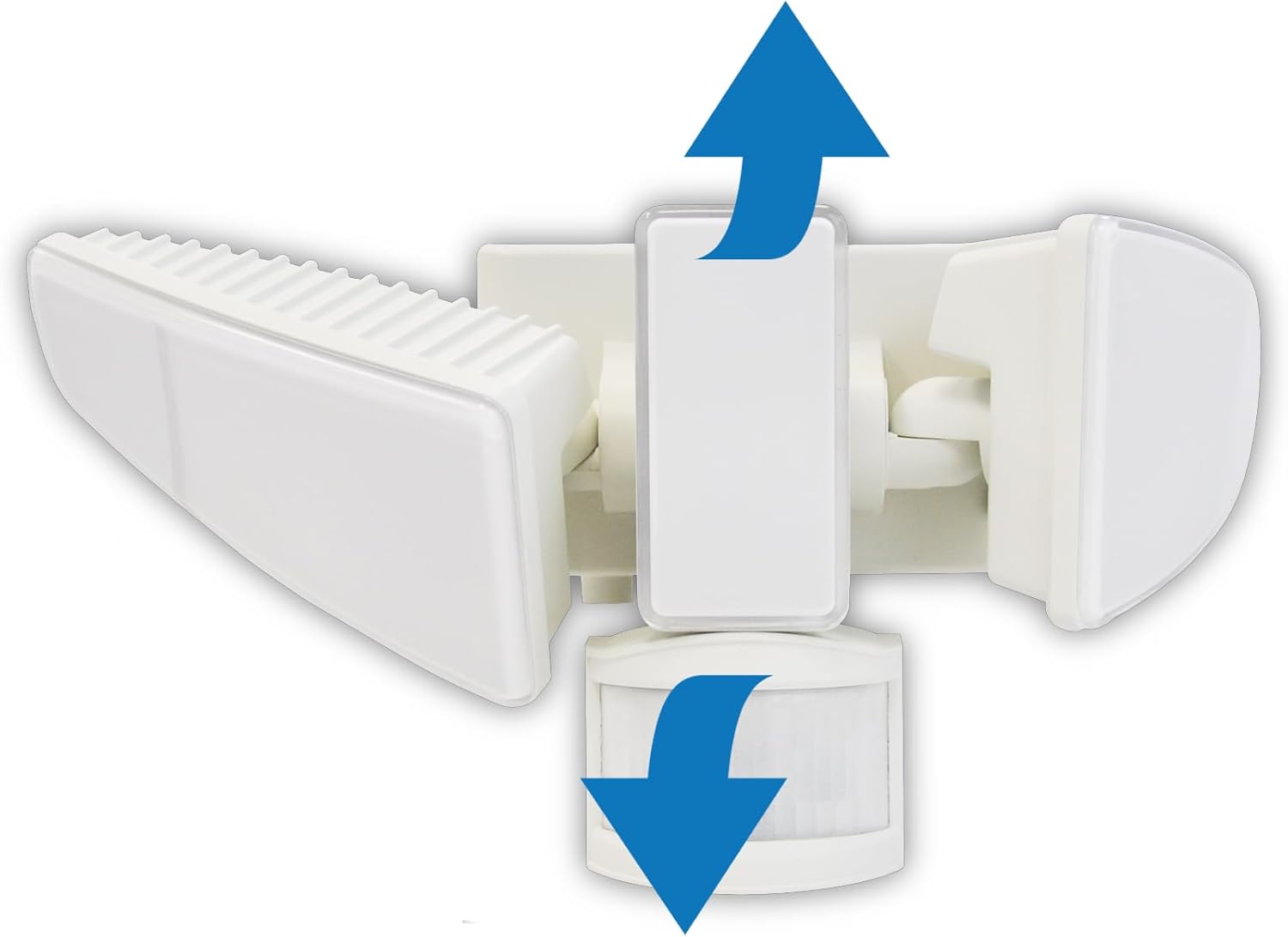 Adjustable side lamp heads pivoting horizontally