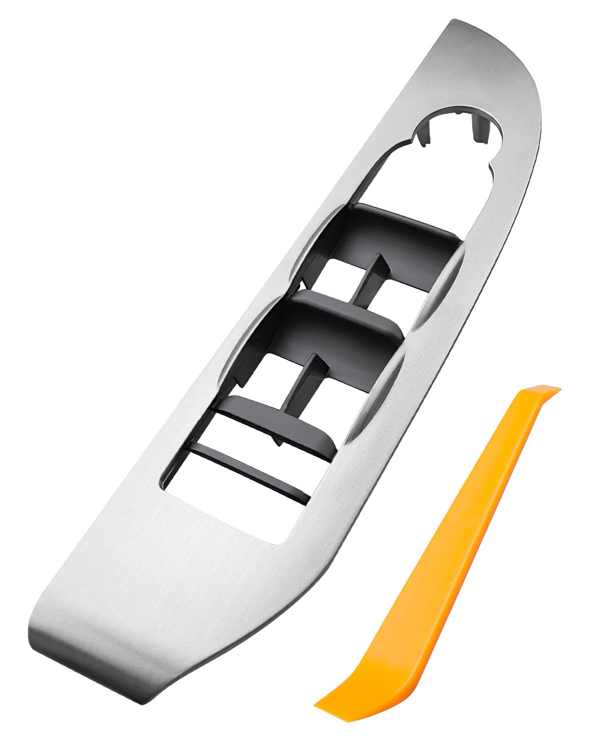 Window Switch Bezel Cover Panel Trim Front Left Driver Side Fit for Chevy GMC Cadillac Silverado Suburban Tahoe Avalanche Yukon XL Sierra Escalade 2007-2009 Replace 25924151 20877646 15920638, Silver