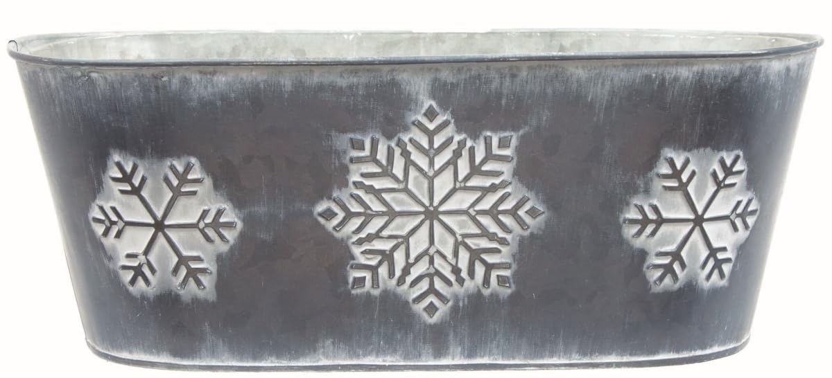 212 Main AI-GA3465SFW Gray with White Snowflakes Planter