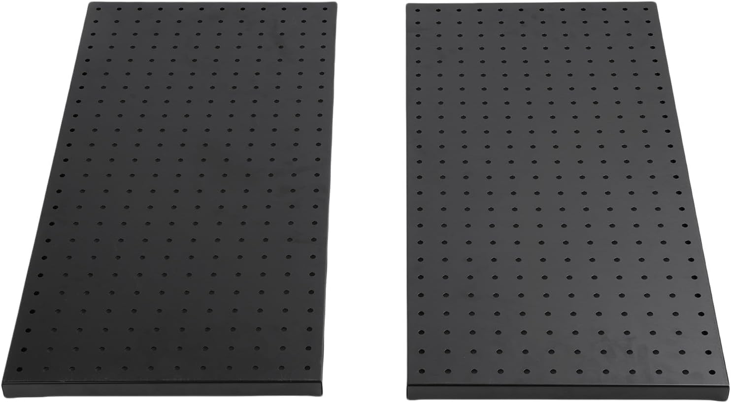 Fafeicy 2Pcs Black Pegboard Metal Wall Panel 24x12 Inches Heavy Duty Organizer for Shop Garage Storage