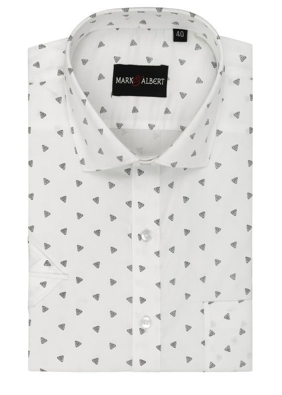 Image of MARK & ALBERT Mens Half Sleeves Printed Shirt