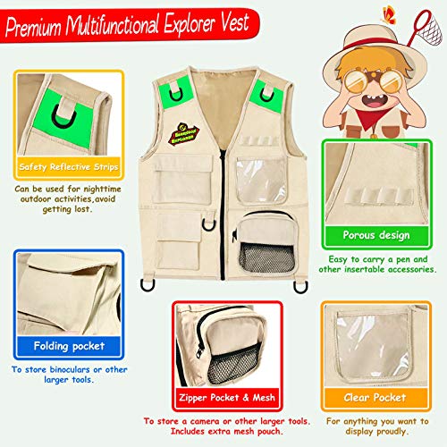image for ESSENSON Outdoor Explorer Kit & Bug Catcher Kit with Vest, Outdoor Toy