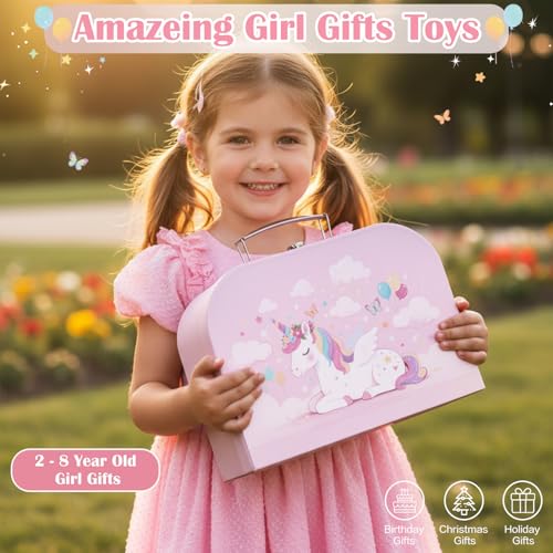 Image of Tea Party Set for Little Girls, 49PCS Princess Tea Time Toys Including Tea Set Dessert Carrying Case, Toddler Girl Toys Kids Kitchen Pretend Playset, 3 - 8 Year Old Girl Birthday Children's Day Gifts
