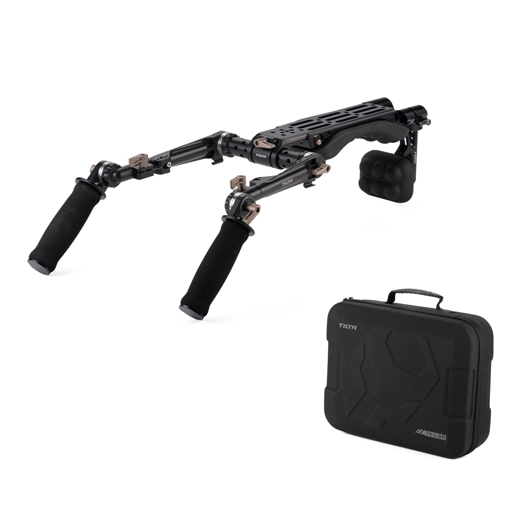 TILTA TA-LSR-B-2 Lightweight Shoulder Rig Rosace d'épaule légère Double Plaque de Base pour Sony A1 A7S III A7M4 FX3 R5 R5C GH6 Rouge Komodo
