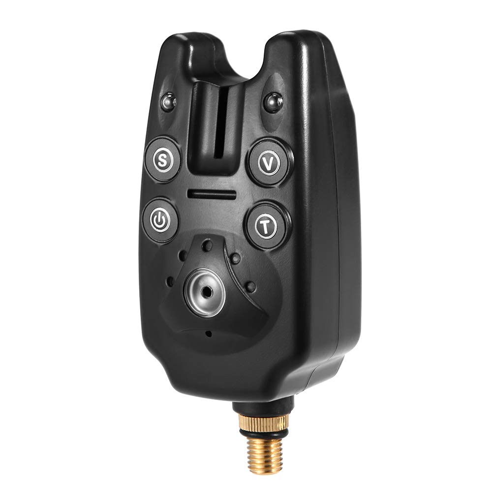 Set di Allarmi Morso Digitale e Oscillatori Allarme a Catena Attrezzatura da Pesca con Indicatore LED Scatola Stoccaggio per la Notturna