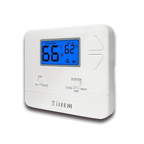 Digital Non-Programmable Thermostat for Home Single-Stage Systems, 1 Heat/1 Cool,