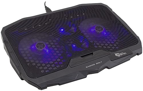 White Shark Dissipatore USB 4 Ventole per Notebook Illuminazione LED Blu Nero