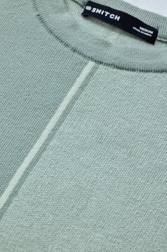 Image of SNITCH Men's Sweater | Color Block Acrylic Blend Regular Fit Crew Neck | Stylish Full Sleeve Lightweight Winter Knitwear for Casual Wear & Everyday Fashion