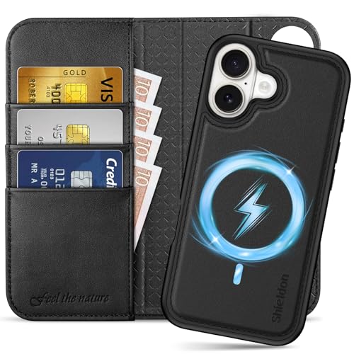 SHIELDON iPhone17 手帳型ケース 2in1分離式 本革レザー 6.3インチ 5G