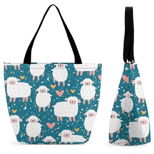 Sac à main mouton femme | Sac de shopping voyage grand format