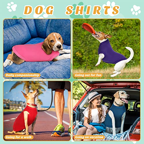 24 Pieces Dog Shirts Plain Dog T-Shirt Pet Puppy Blank Clothes Dog Solid Color T-Shirt Apparel Soft And Breathable Basic Clothes For Small Medium Large Dog Cats Puppy Pet (Small) #TOP3