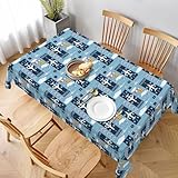 Buewutiry Mantel rectangular – Mantel rectangular con signos de aviones y aviación, mantel cuadrado de primavera para picnic, comedor, fiesta, boda y campamento, 60 x 90 pulgadas
