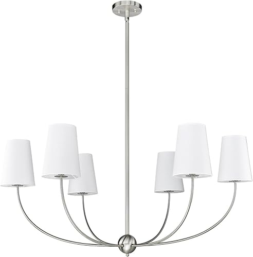 Miniatura 7 de Z-Lite Lighting 3040-42BN Shannon Six Light Chandelier Chandelier Brushed Nickel