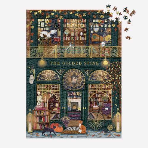 Galison - Rompecabezas The Gilded Spine 1000 piezas con foil para adultos miniatura 4
