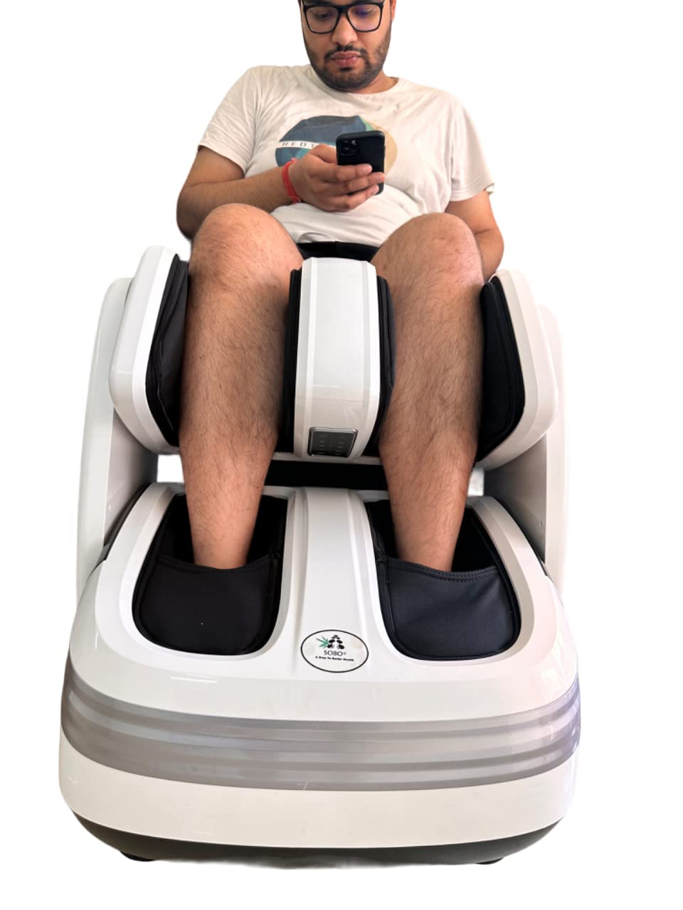 SOBO Corded Electric Leg Massager Machine For Home Calf Thighs and Knee Pain Relief with Heat Compression-air Massage Thermal Kneading Foot Reflexology 2 Years Warranty (White) SOBO Corded Electric Leg Massager Machine For Home Calf Thighs and Knee Pain Relief with Heat Compression-air Massage Thermal Kneading Foot Reflexology 2 Years Warranty (White)